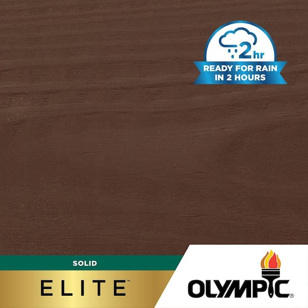 Olympic Elite 5 gal. SC-1044 Mahogany Solid Advanced Exterior Stain and Sealer in One