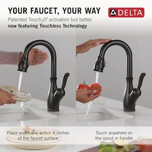 Leland Touch2O with Touchless Technology Single Handle Bar Faucet in Matte Black