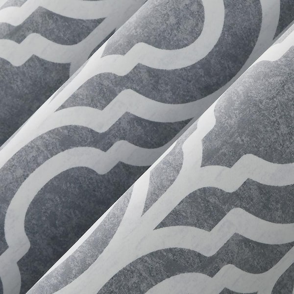 Sun Zero Eldon Trellis Print Grey 63 in. L x 40 in. W
