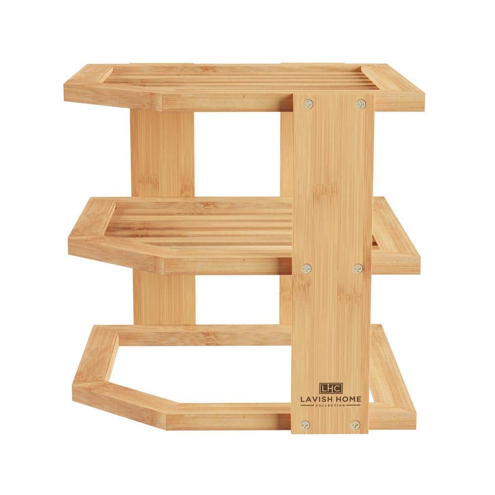 Really Good Stuff® Mobile 3-Tier Shelf in Solid Bamboo