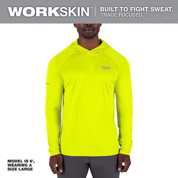 WORKSKIN Hooded Sun Shirt-Yellow 2X