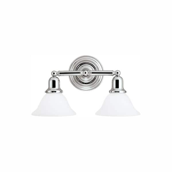 Generation Lighting Sussex 2-Light Chrome Bath Light with LED Bulbs