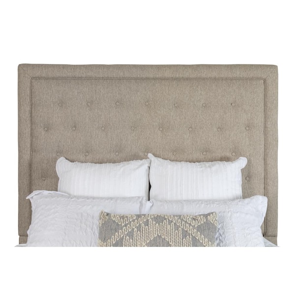 Leffler Home Eden Queen Upholstered Headboard in Stoked Stone