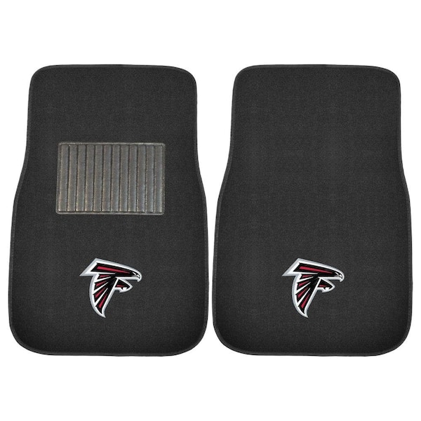FANMATS NFL Atlanta Falcons 2-Piece 17 in. x 25.5 in. Carpet Embroidered Car Mat