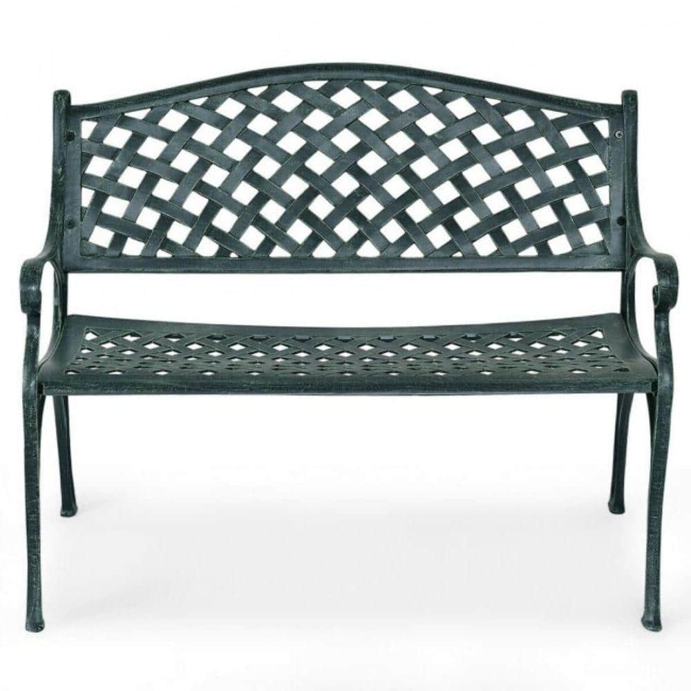 Ancient Green 40" Aluminum Classic Outdoor Garden Bench