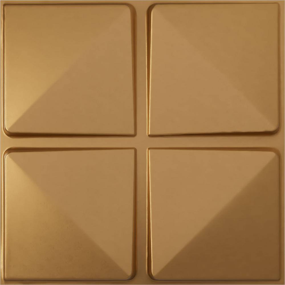 Ekena Millwork 195/8"W x 195/8"H Edinburgh EnduraWall Decorative 3D Wall Panel, Gold (Covers 2