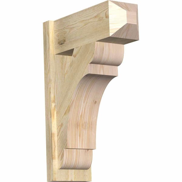 Ekena Millwork 8 in. x 28 in. x 20 in. Olympic Craftsman Rough Sawn Douglas Fir Outlooker