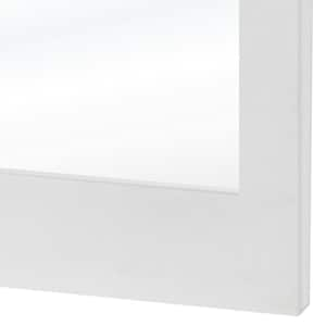 DIY RTA Kit 24 in. x 80 in. 1-Lite Right-Hand Clear Glass Solid Core MDF Primed Single Ready To Assemble Interior Door