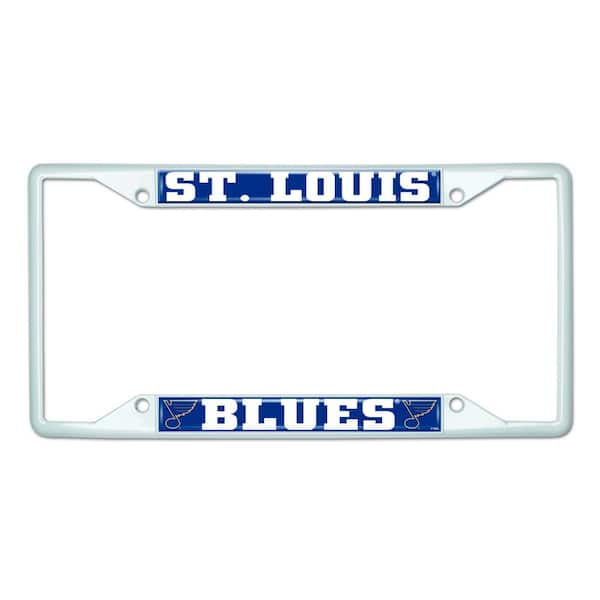 FANMATS Universal Fit NHL - St. Louis Blues License Plate Frame - White