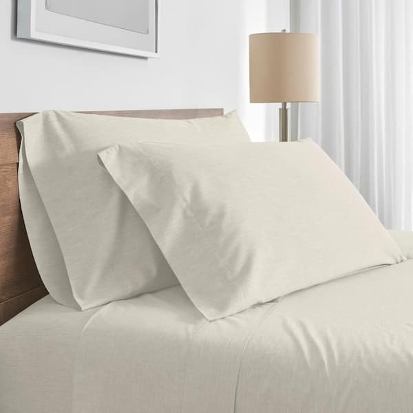 Melange Home Queen 300 Thread Count Cotton Percale Single Marrow Stripe Sheet Set Grey/ White at No