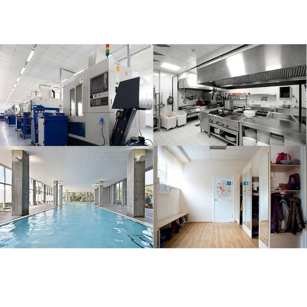 DuraClean Smooth White 2x4 Waterproof Vinyl Ceiling Tiles