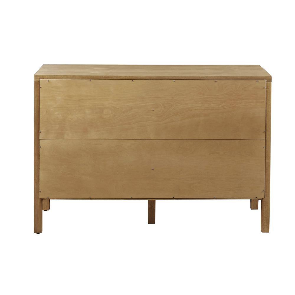 Natural Wood 2-Door Accent Cabinet with Adjustable Shelves