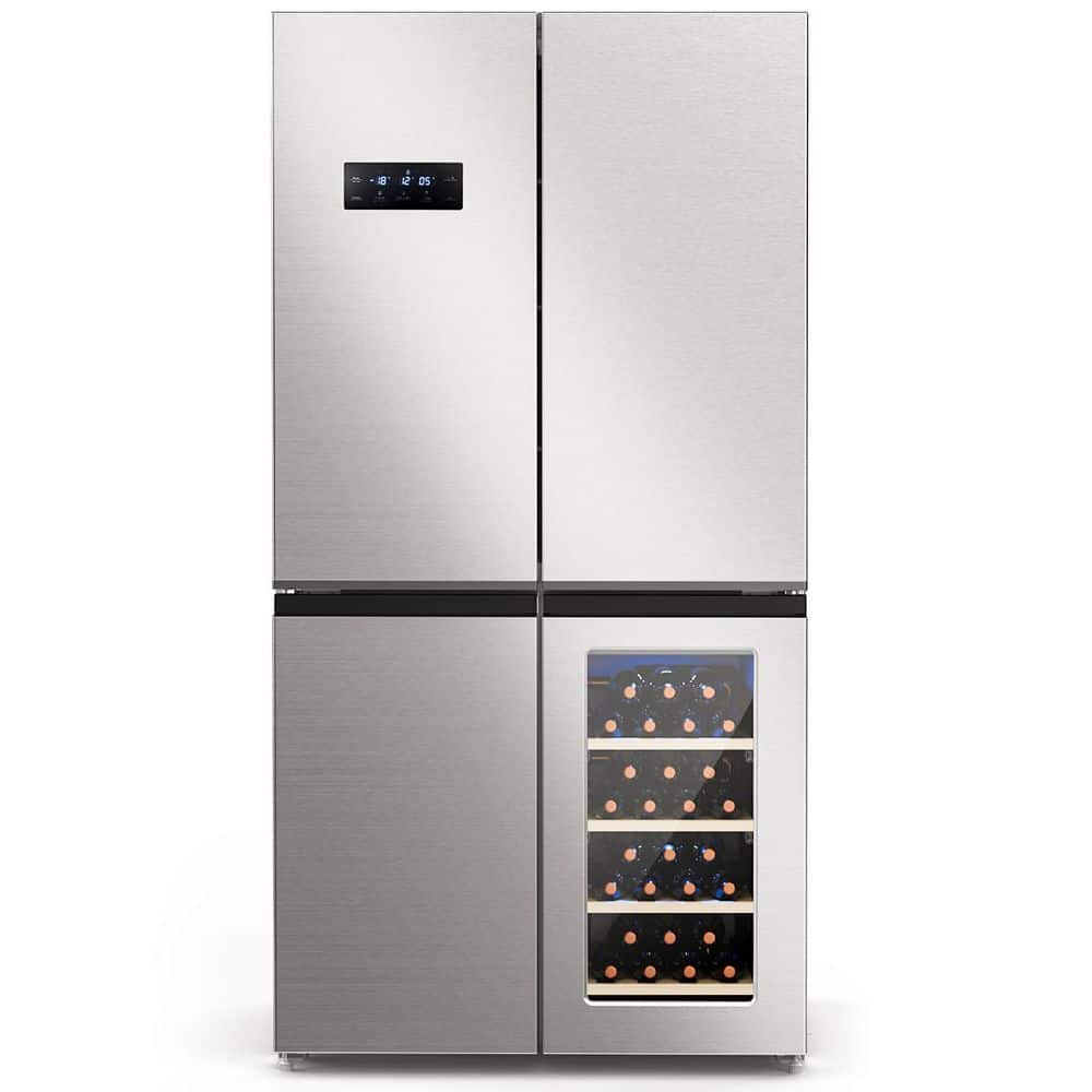 35.63 in. 35 cu. ft. French Door Refrigerator with Recessed Handle and Wine Cooler Compartment in Silver price history on PriceWatchPro