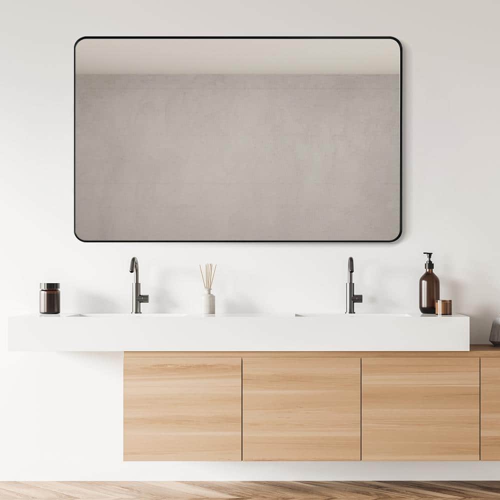 Nettuno 48" Rectangular Silver and Gold Bathroom Vanity Mirror