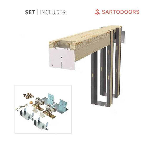 VDOMDOORS 42 in. x 96 in. 1-Panel Painted White Finished MDF