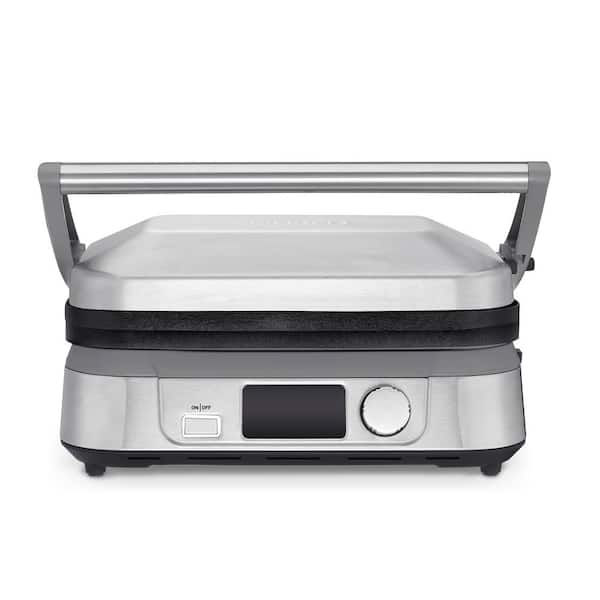 Cuisinart Griddler 5 Brushed Stainless Steel Panini Press and Griddle GR-5B  - The Home Depot
