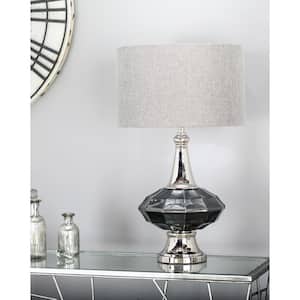 27 in. Silver Glass Table Lamp