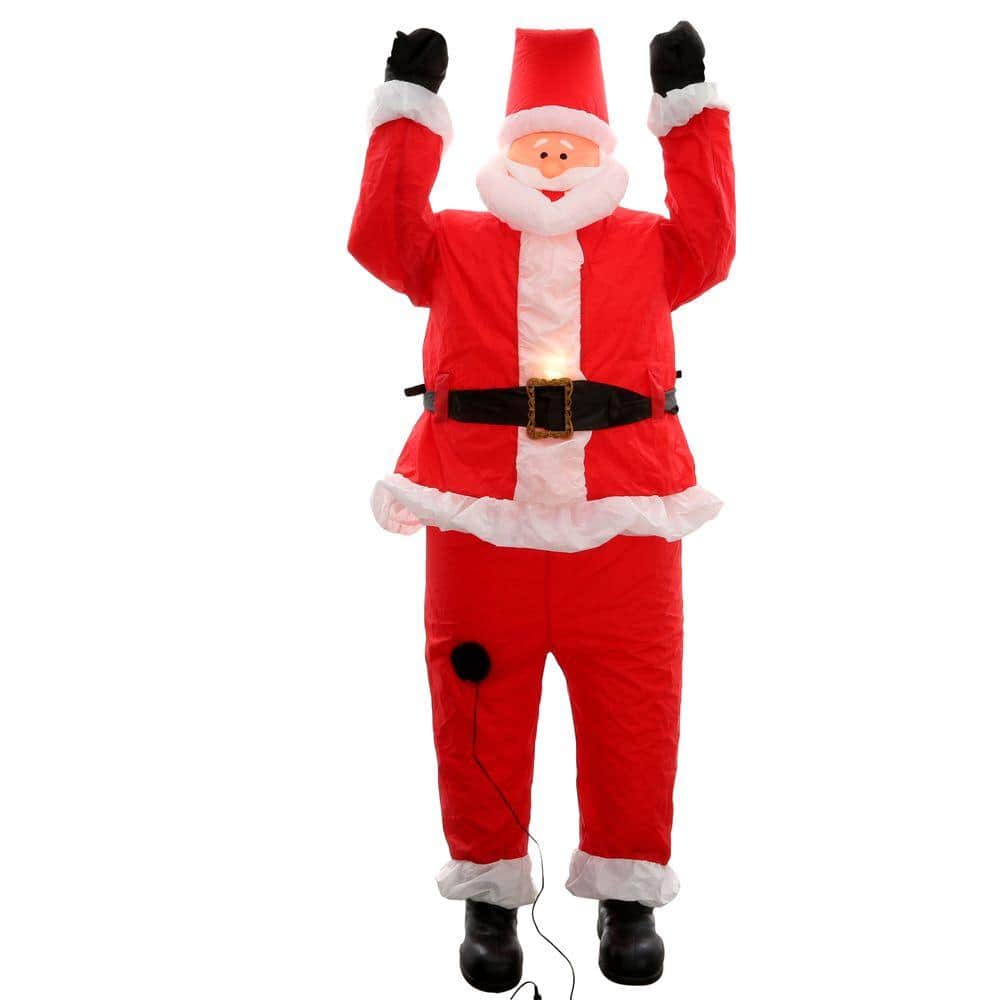 UPC 086786836620 product image for 6.5 ft. Inflatable Santa Hanging from Roof | upcitemdb.com