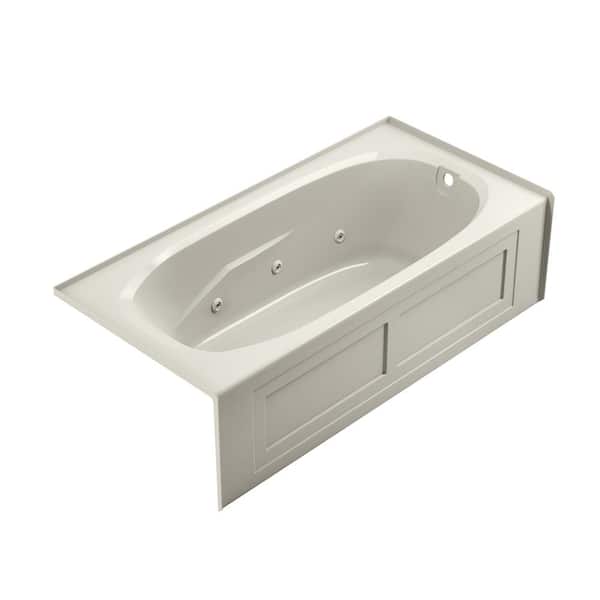 JACUZZI SIGNATURE 72 in. x 36 in. Whirlpool Bathtub with Right Drain in Oyster with Heater