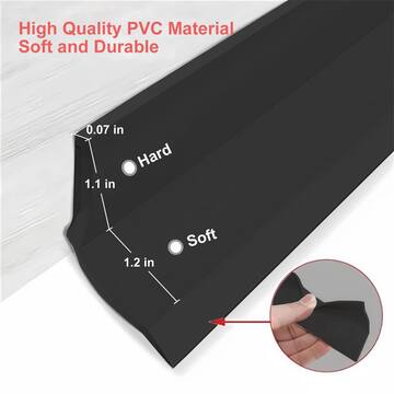 Wellco 32.8 ft.Garage Door Top and Side Seal Strip Black GDS34BC