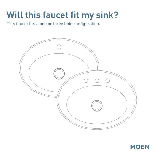 MOEN Doux Single Hole Single-Handle Bathroom Faucet in Brushed 