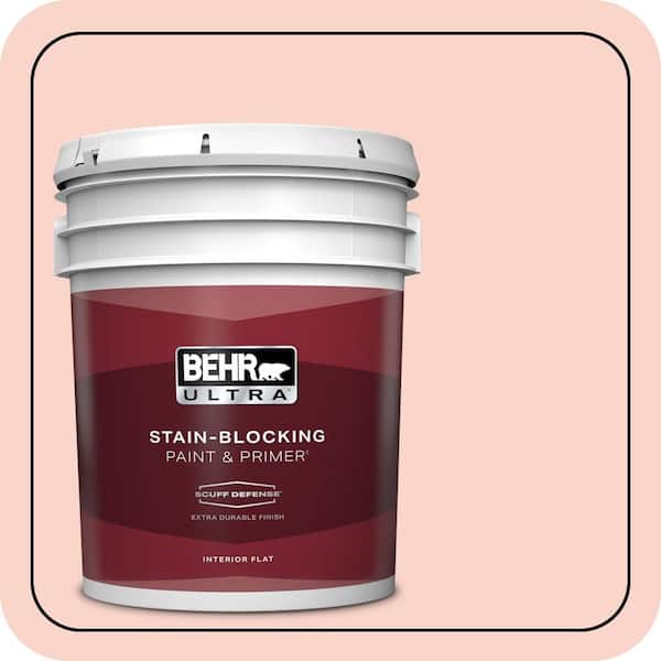 BEHR ULTRA 5 gal. #P180-1 Deco Shell Extra Durable Flat Interior Paint & Primer