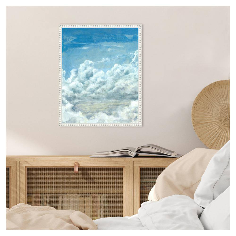Cloud Bank II White Framed Canvas Wall Art 16" x 20"