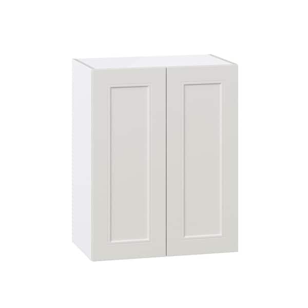 J COLLECTION Galveston 24 in. W x 14 in. D x 30 in. H Assembled Shaker Wall Kitchen Cabinet in Light Grey