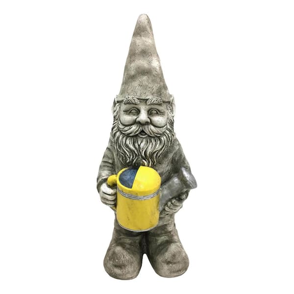 Design House 18.5 in. Gnome with Watering Can Polyresin Garden Statue