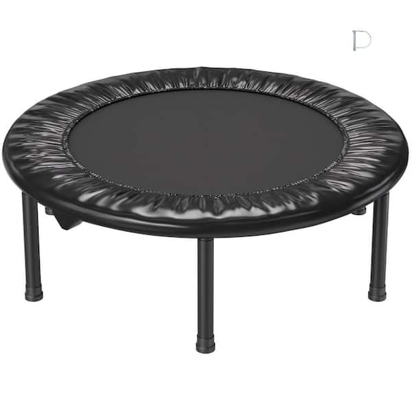 Foldable Mini Trampoline, 36 In. Fitness Rebounder, Max Load 220 lbs. Exercise Trampoline, Stable & Quiet Indoor Small