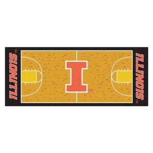 University of Illinois 3 ft. x 6 ft. Basketball Court Runner Rug