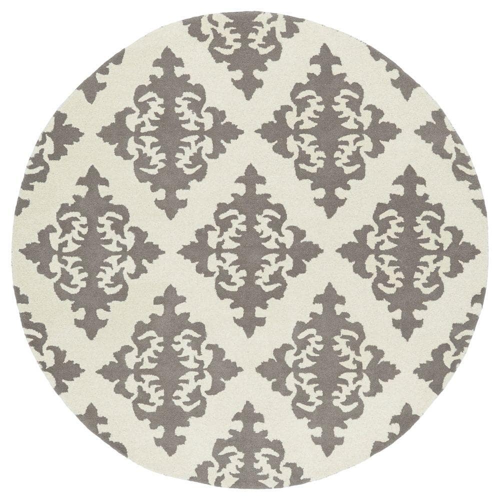 Kaleen Evolution Grey 10 ft. x 10 ft. Round Area Rug EVL057599 RD