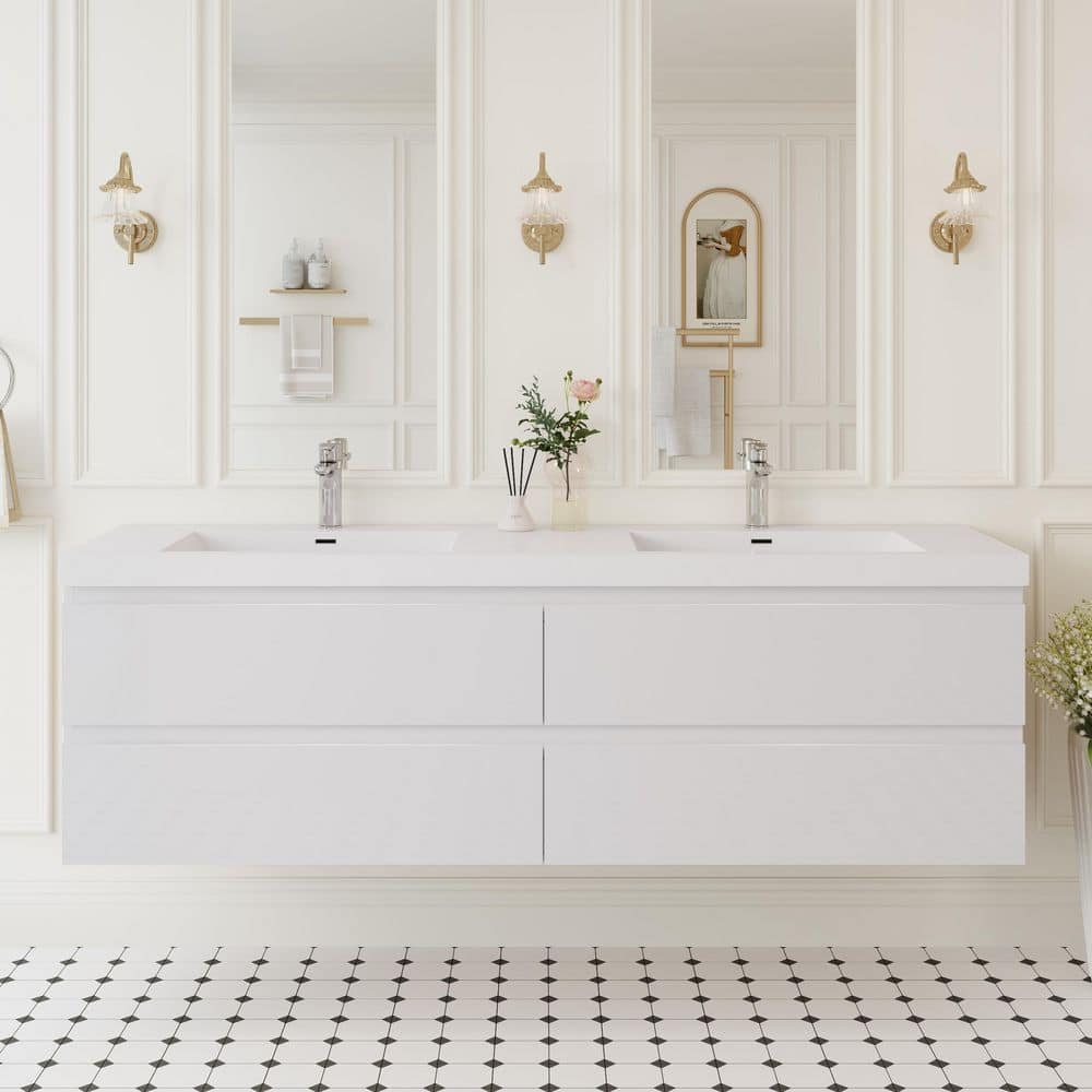 Abruzzo Angela 72 in. W x 18.7 in. D x 20.5 in. H Wall Mounted