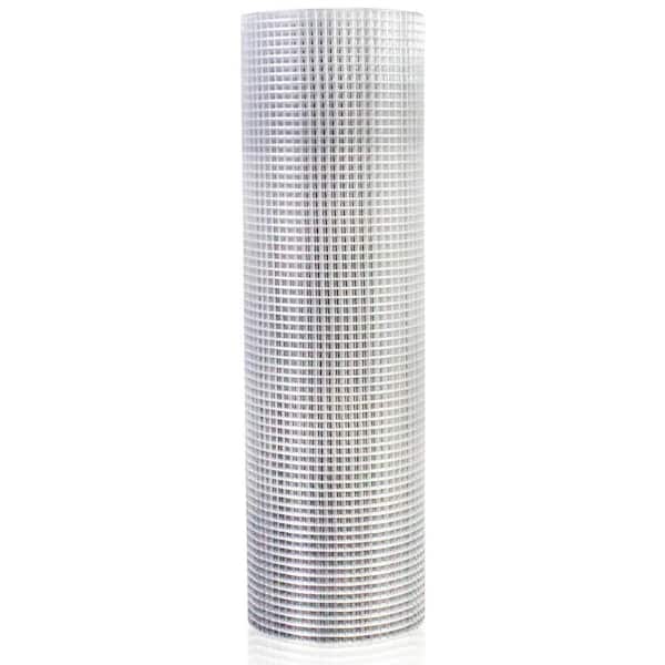 36 in. x 50 ft. Silver 23 Gauge Hardware Cloth Welded Cage, Chicken Wire Fence Roll, Welded Metal Wire Fencing Roll