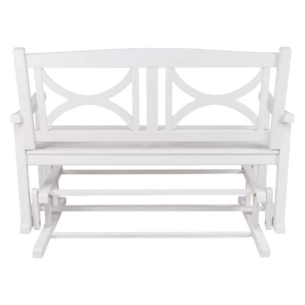 White porch best sale glider bench