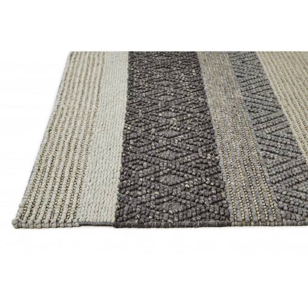 4 x 6 Gray Striped Area Rug