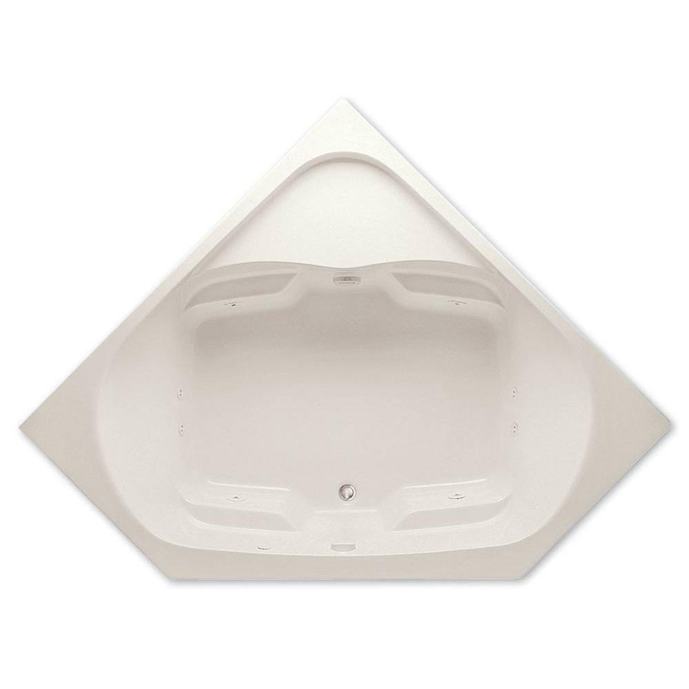 Cavalcade 60 in. x 60 in Corner Drop-In Whirlpool Bathtub Acrylic Center Dr