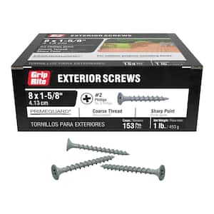 #8 x 1-5/8 in. #2 Phillips Bugle Head Exterior Screw 1 lb. Box