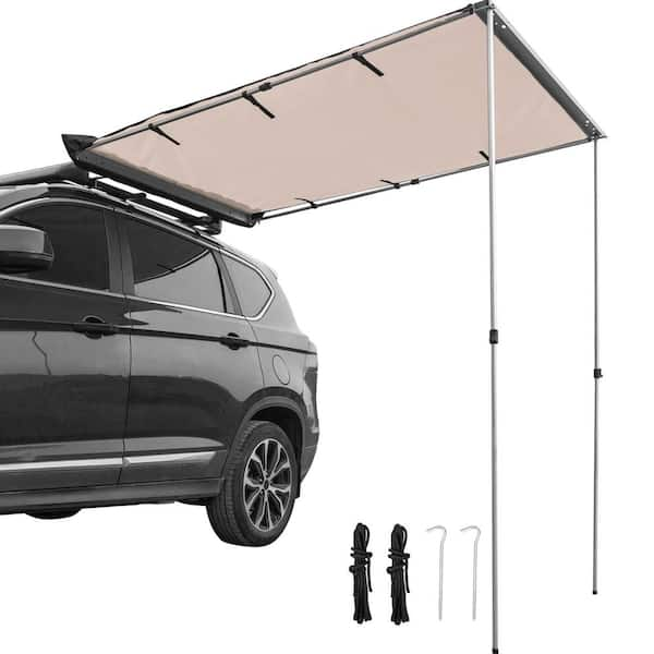 VEVOR 7.6 x 8.2 ft. Car Side Awning with Carry Bag Pull-Out Retractable ...