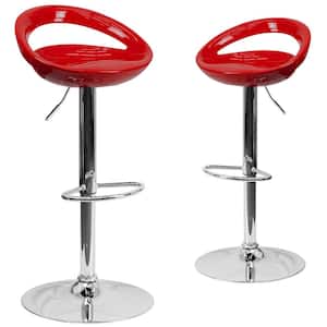 33 in. Red Bar stool (Set of 2)