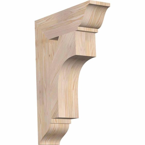 Ekena Millwork 5.5 in. x 30 in. x 22 in. Douglas Fir Westlake Traditional Smooth Corbel