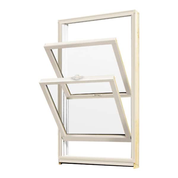 400 Series 31-5/8 in. x 52-7/8 in. Clad Wood Double-Hung Window w/Low-E Glass, White Ext/Int & White Hardware