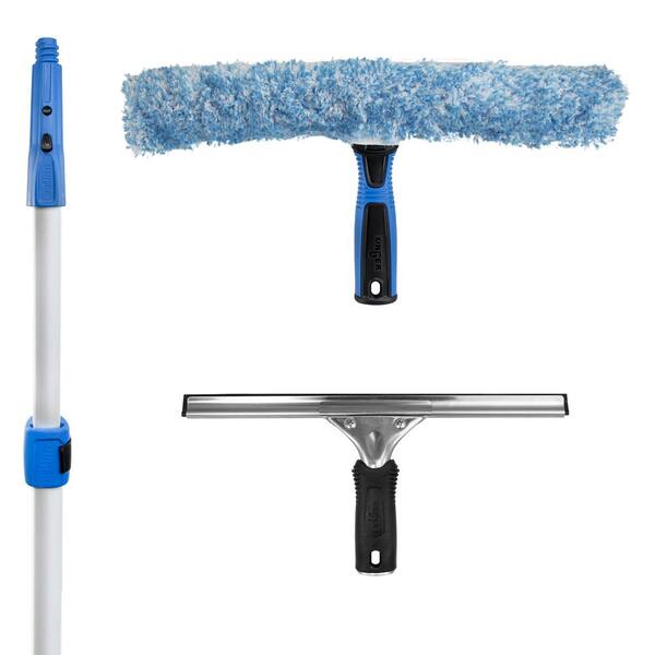 Photo 1 of 12 in. Squeegee, 14 in. Scrubber Total Pro Kit with 6 ft. Connect and Clean Pole *** NOTES 