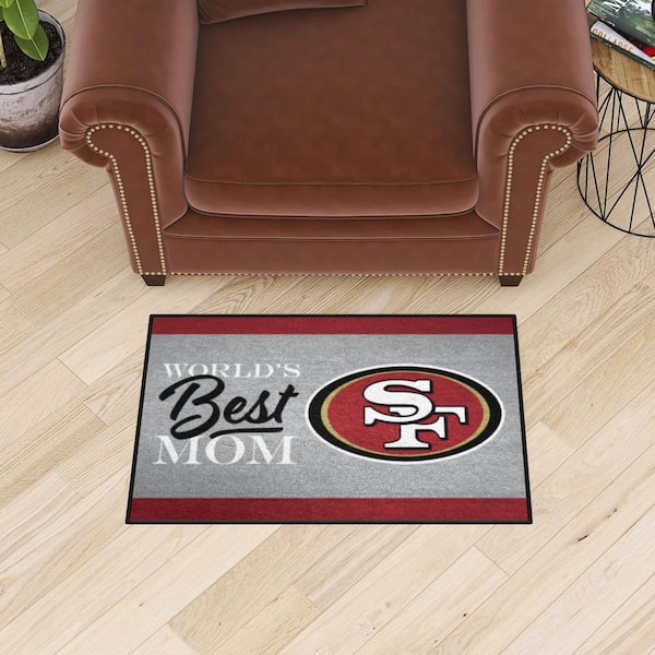 Fan Mats San Francisco 49ers Football Mat, Brown/scarlet