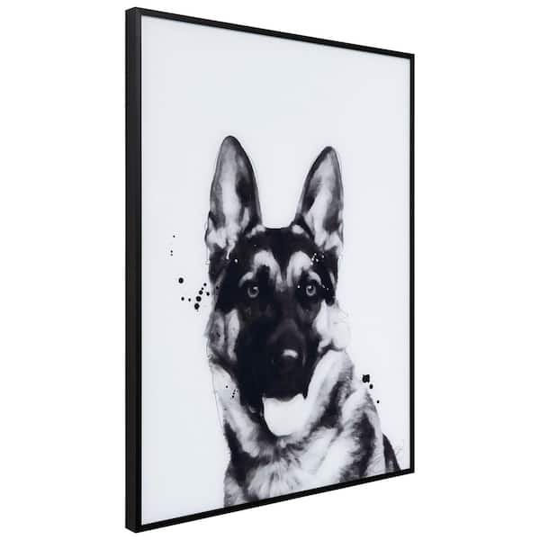 Empire Art Direct Golden Retriever Black and White Pet Paintings on  Printed Glass Encased with a Gunmetal Anodized Frame AAGB-JP1030-2418 - The  Home Depot