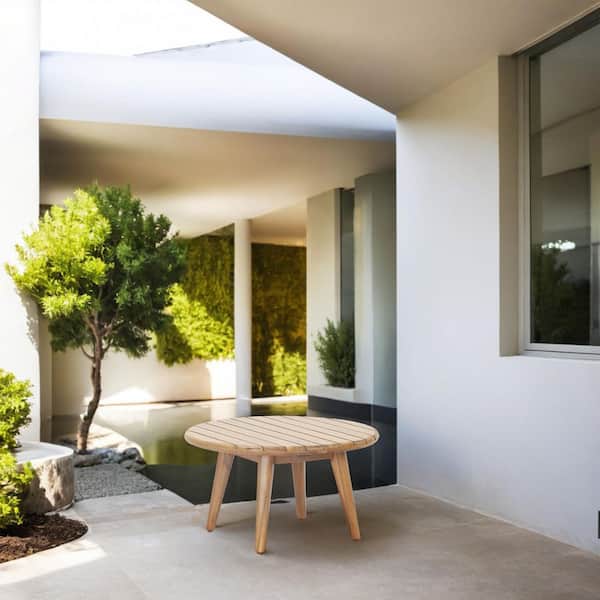 Spring Square Acacia Wood Patio Outdoor Side Table