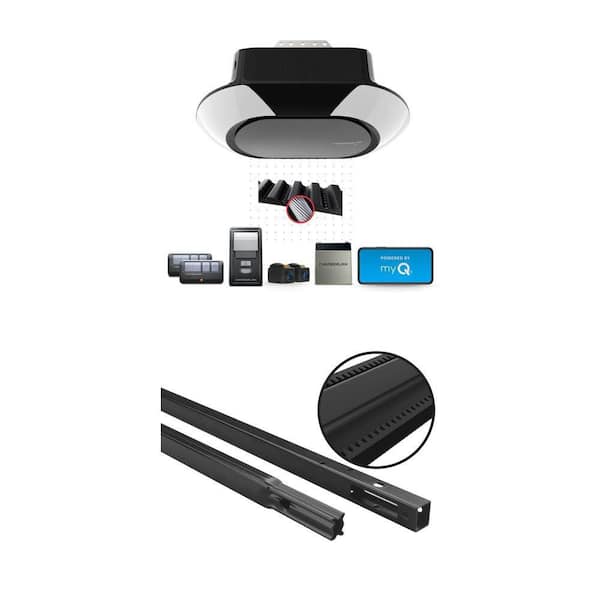 1-1/4 HP LED Smart Quiet Belt Garage Door Opener with Battery Backup and 8 ft. Extension Kit