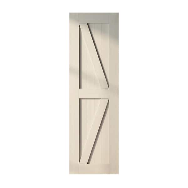 HOMACER 26 in. x 84 in. K-Frame Tinsmith Gray Solid Natural Pine Wood Panel Interior Sliding Barn Door Slab with Frame