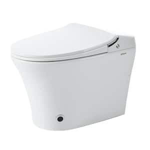 26.85 in. 1-piece Smart Toilet with 1.28 GPF Single Flush, in White Heated Round Seat, Night Light Included