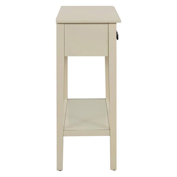 Nestfair 38.2 in. Light Tan Rectangle Wood Console Table